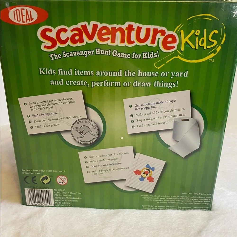New Scaventure Kids Game for Kids New Factory Sealed
